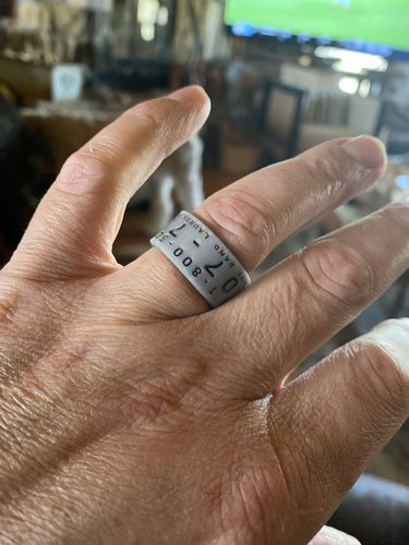 Customer photo review of Men's Silicone Duck Band Ring