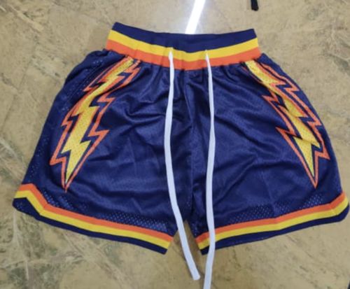 Customer photo review of Navy Blue Splash Bolts Basketball Shorts