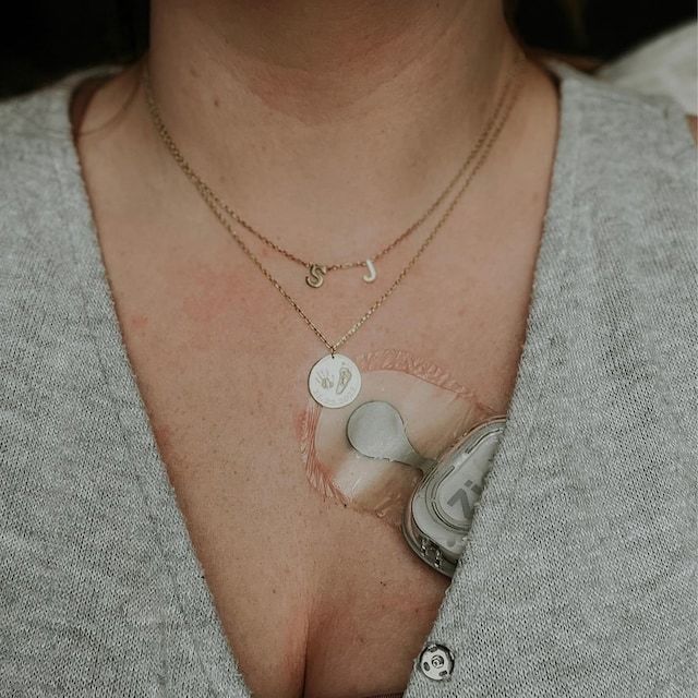 Customer photo review of Initial Letter Necklace