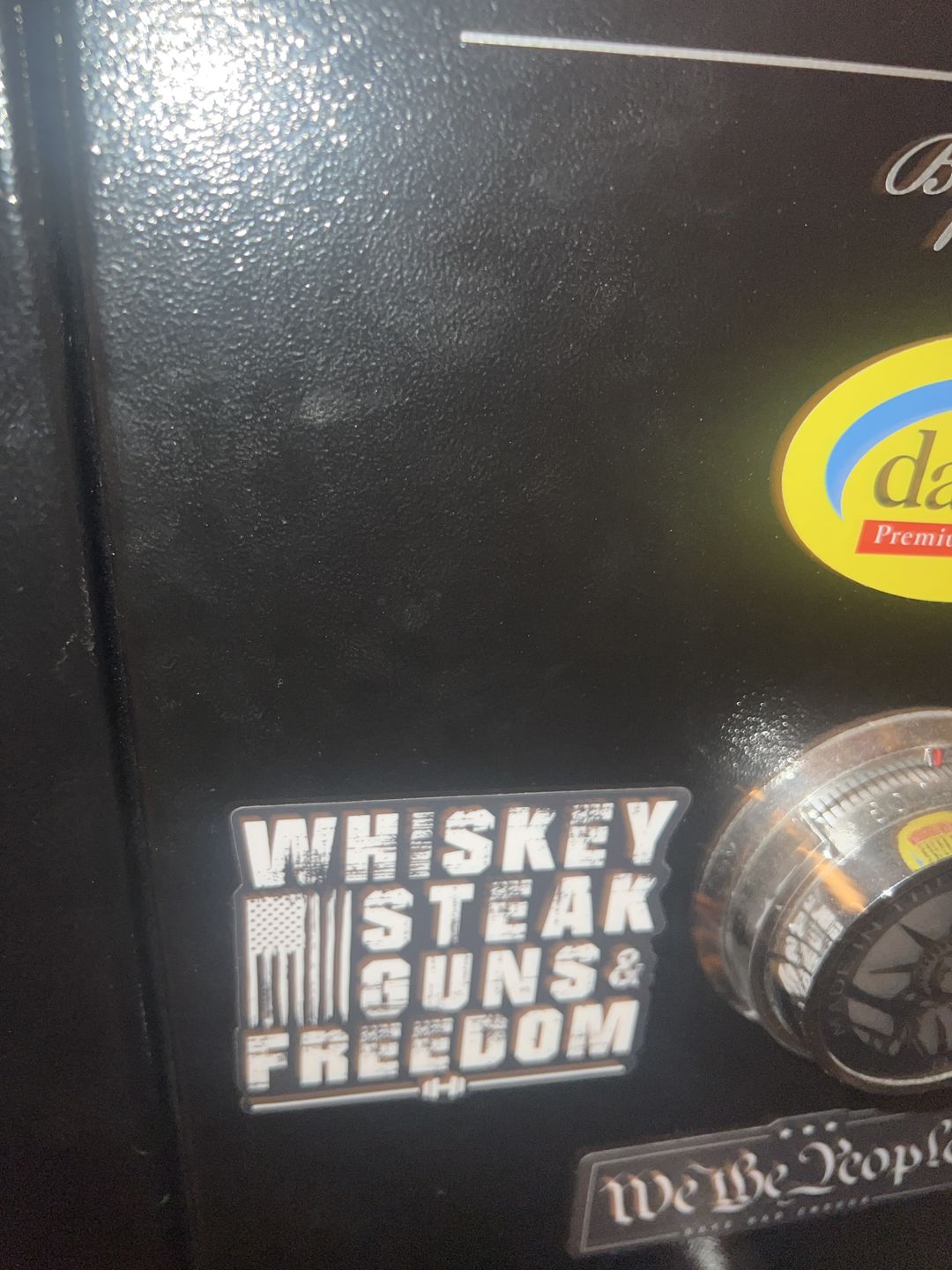 Customer photo review of Whiskey Steak Freedom Decal