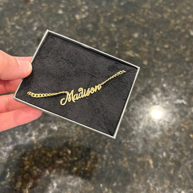 Customer photo review of Personalized Name Necklace