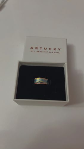 Customer photo review of Van Gogh Starry Night Tablo Tasarım İnce Yüzük