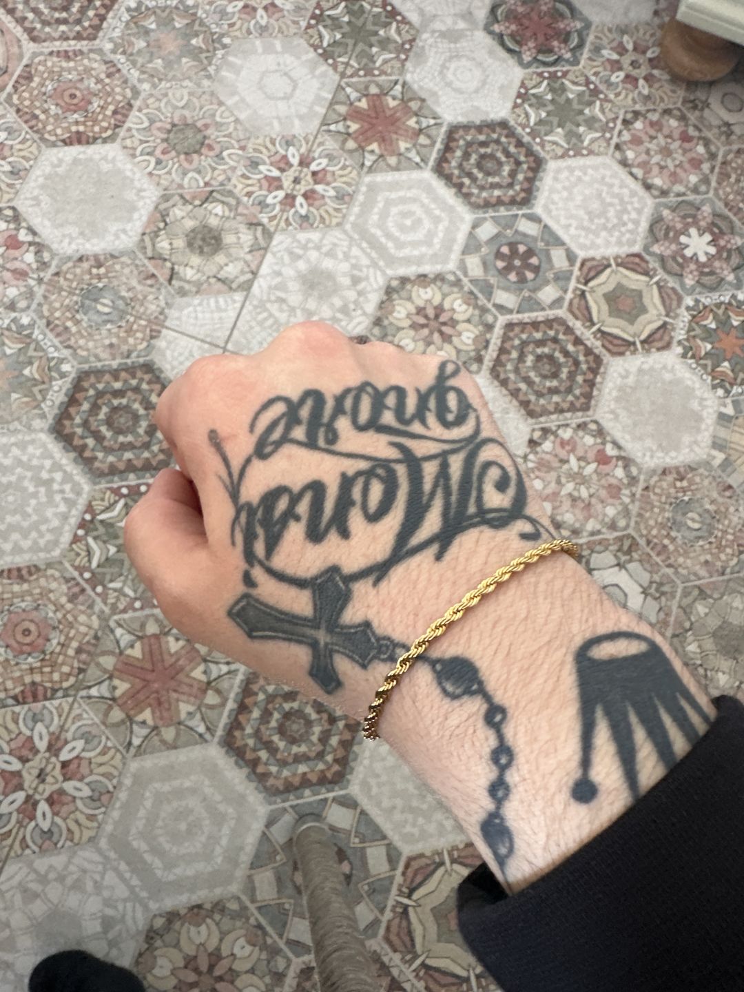 Customer photo review of CLEAN ROPE BRACELET. - 3MM 18K GOLD