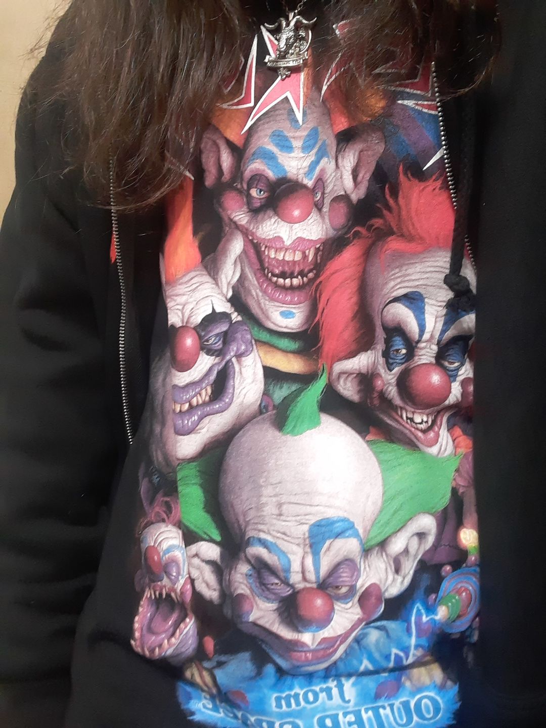 Customer photo review of Killer Klowns From Outer Space Horrific Harlequins T-Shirt