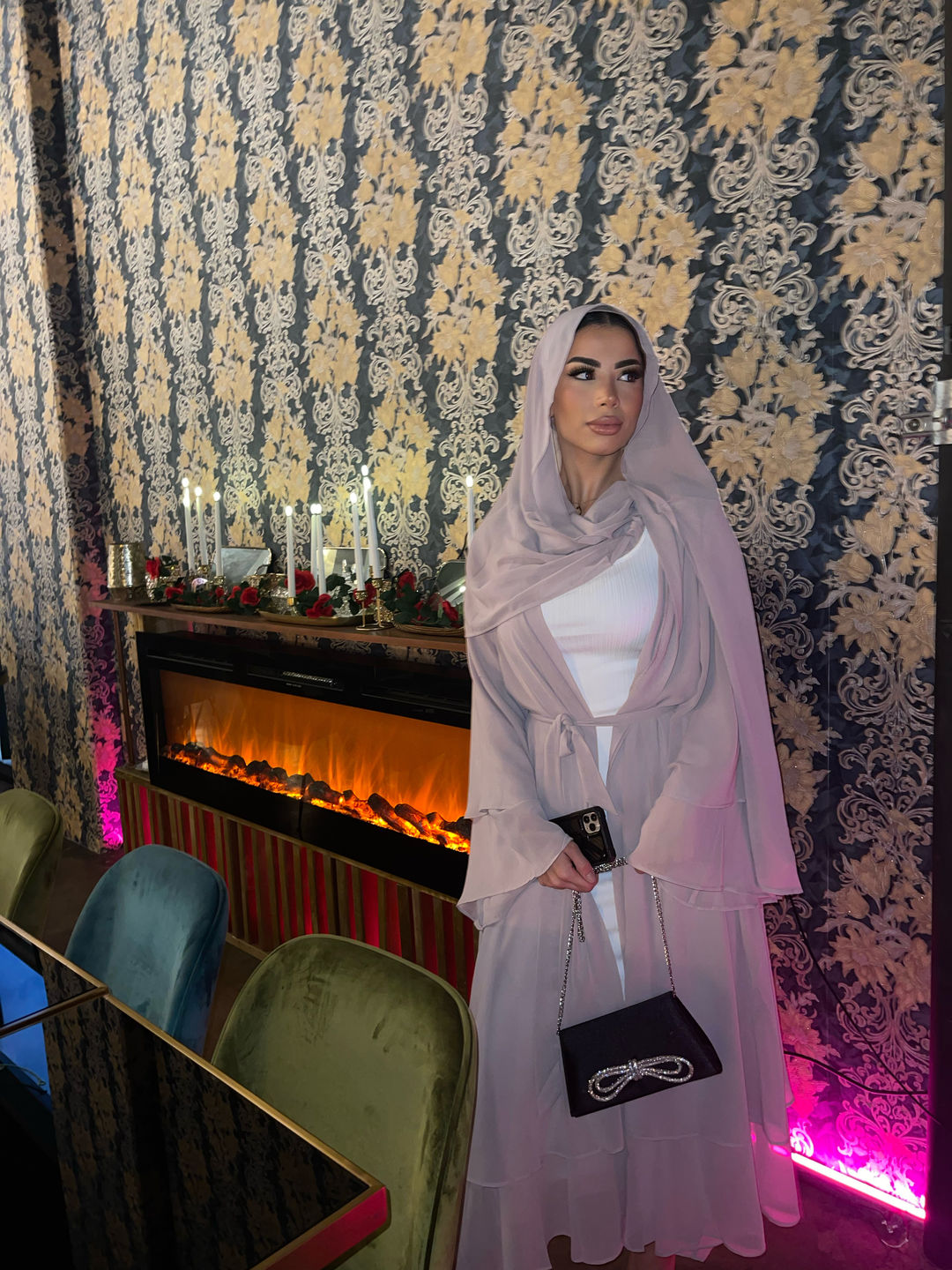 Customer photo review of Layered Aisha Abaya with Hijab - Nude