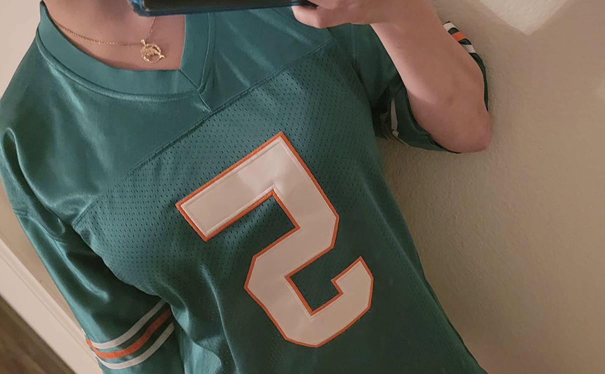Customer photo review of Ray Finkle Ace Ventura Pet Detective Football Jersey