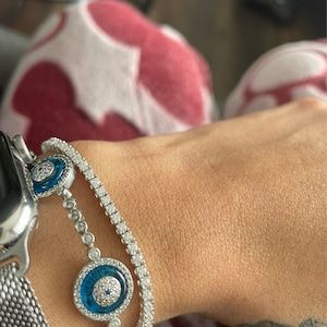 Customer photo review of 2mm Moissanite Tennis Bracelet in Solid 925 Silver
