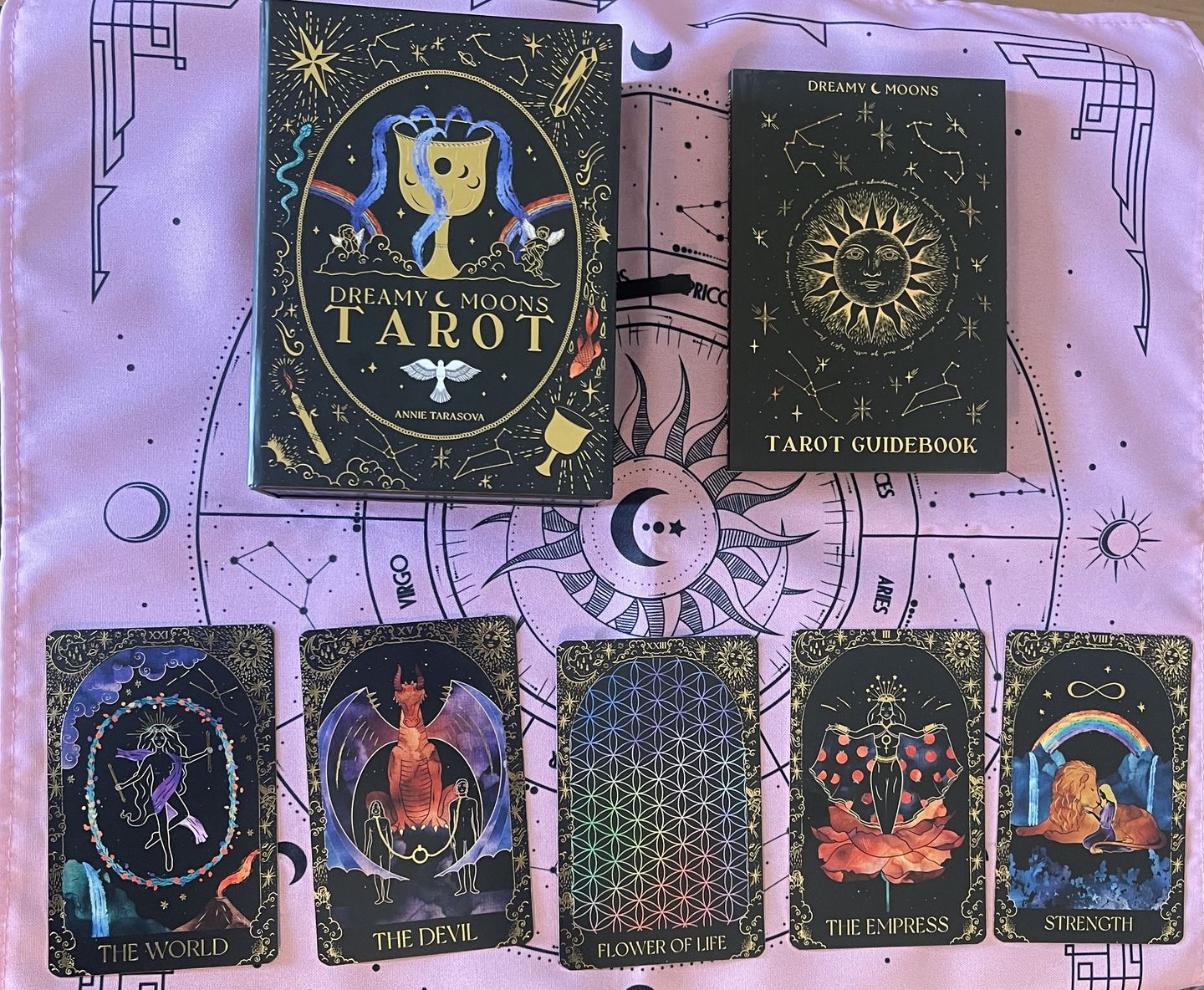 Customer photo review of Dreamy Moons Tarot