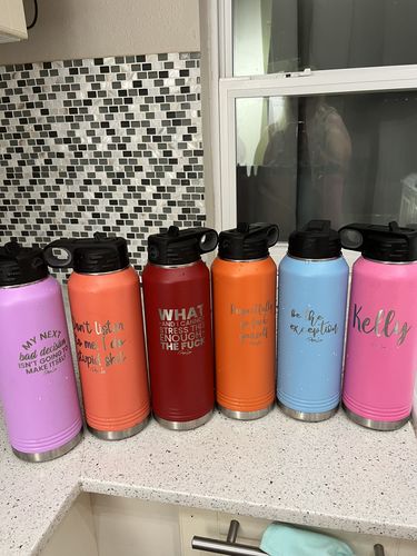 Customer photo review of Respectfully Go Fuck Yourself Water Bottle