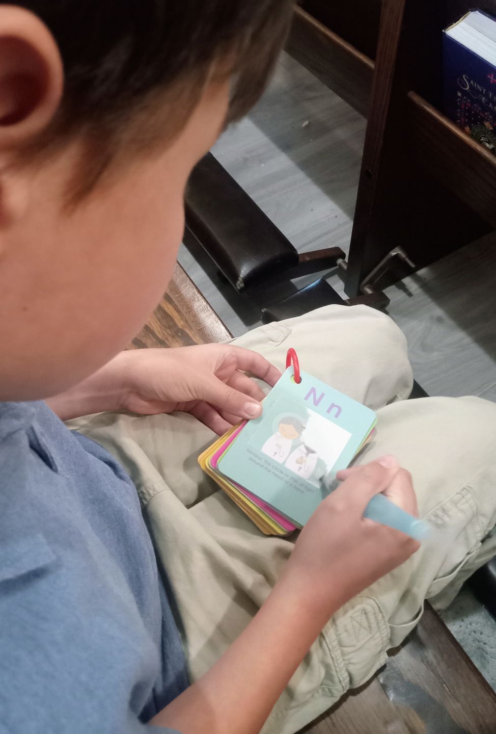 Customer photo review of Catholic Church Alpha-Wet Water Reveal Cards