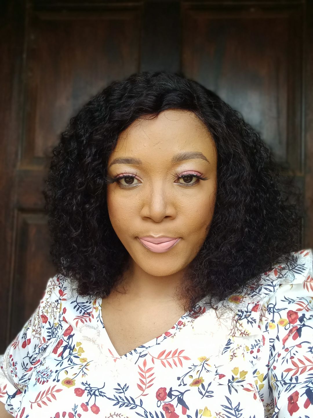 Customer photo review of Brazilian Super Curly 14 inch Wig