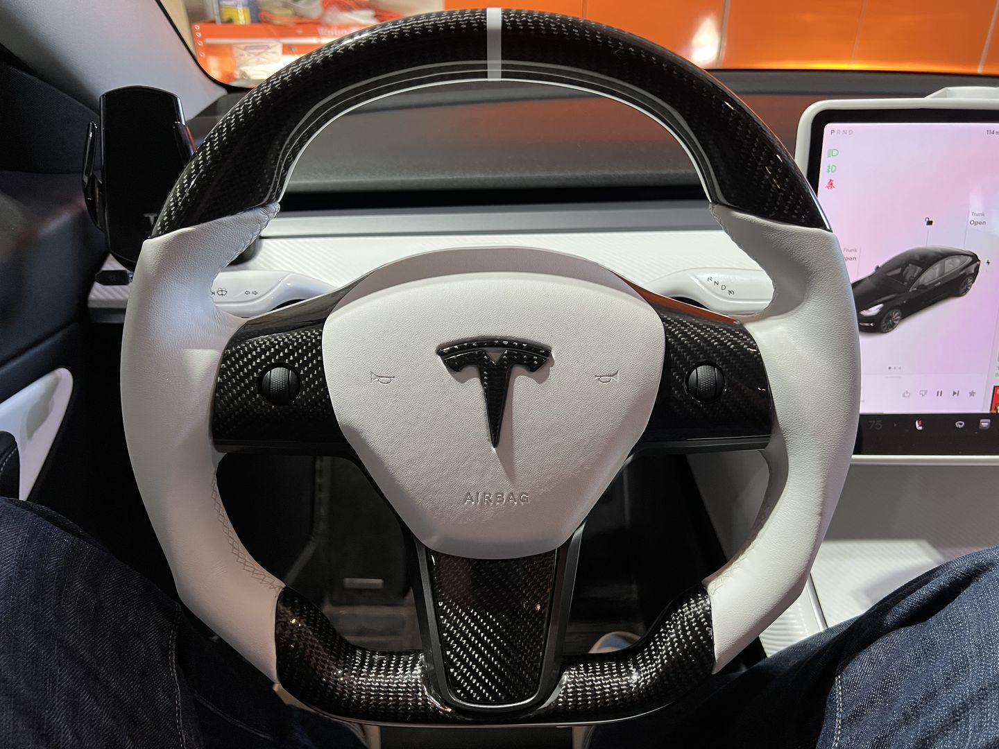 Customer photo review of Custom Airbag Top Cover for Model 3 & Model Y