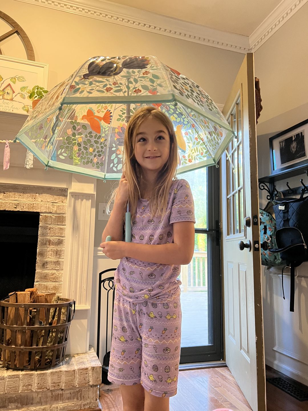 Customer photo review of Easter Isle Purple Bamboo Kids Short Set
