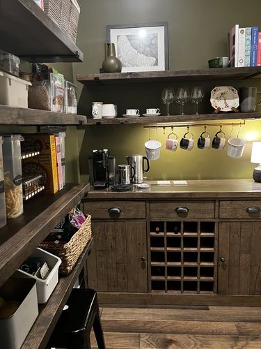 Customer photo review of Rustic Shelves with Brackets