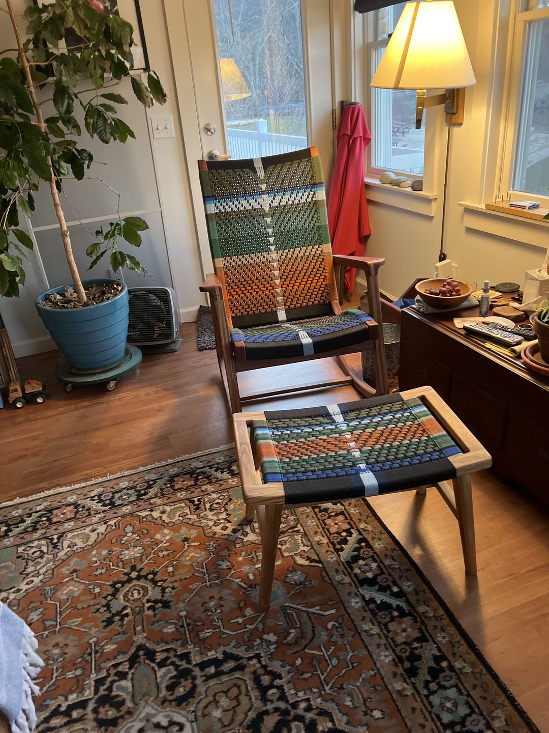 Customer photo review of Masaya Ottoman | Mot Mot Pattern