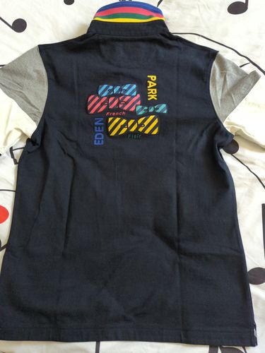 Customer photo review of Polo manches longues à broderie noeuds multicolores