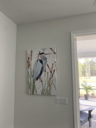 Customer photo review of Heron In The Reeds Canvas Wall Art II