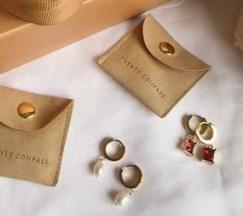 Customer photo review of Pearl Hoops - Gold
