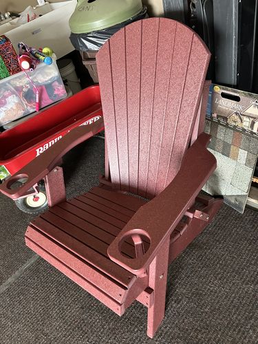 Customer photo review of DuraWeather Poly® King Size Folding Adirondack Chair with Built-in Cup Holders (24+ Color Options!)