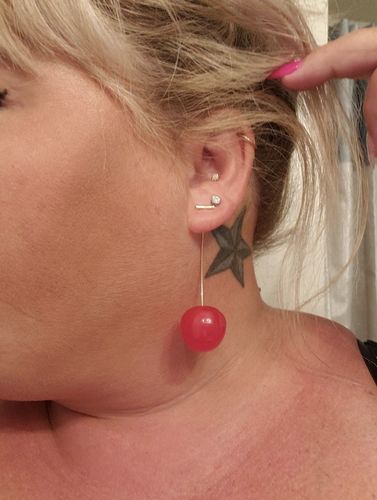 Customer photo review of Faisly™ - Cherry Earrings