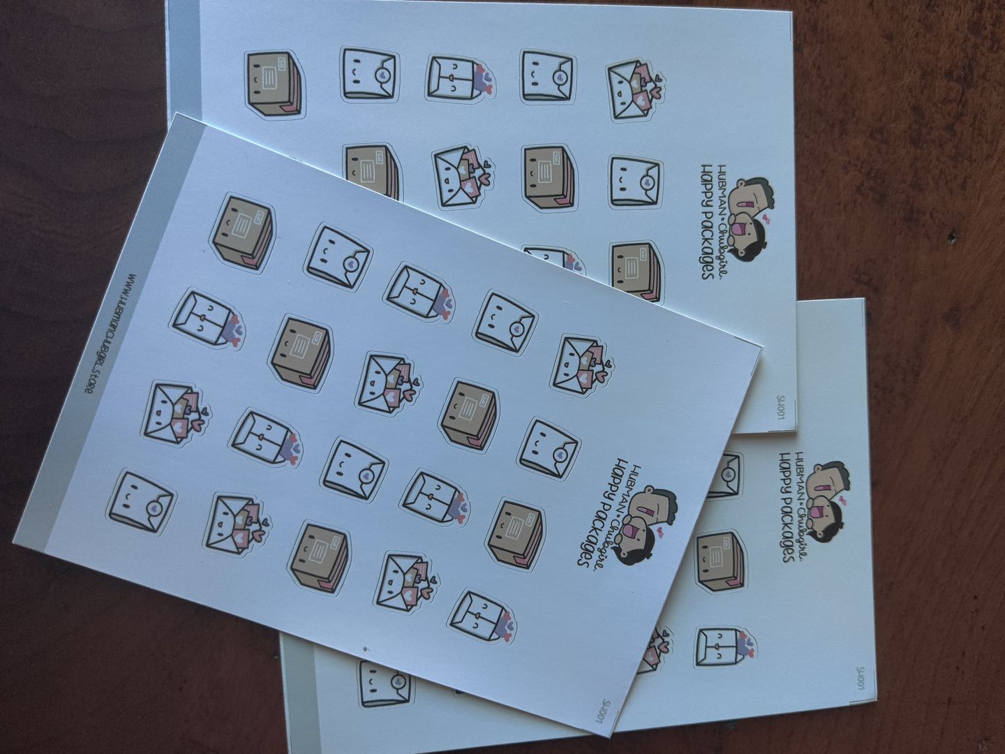 Customer photo review of Happy Packages Planner Stickers