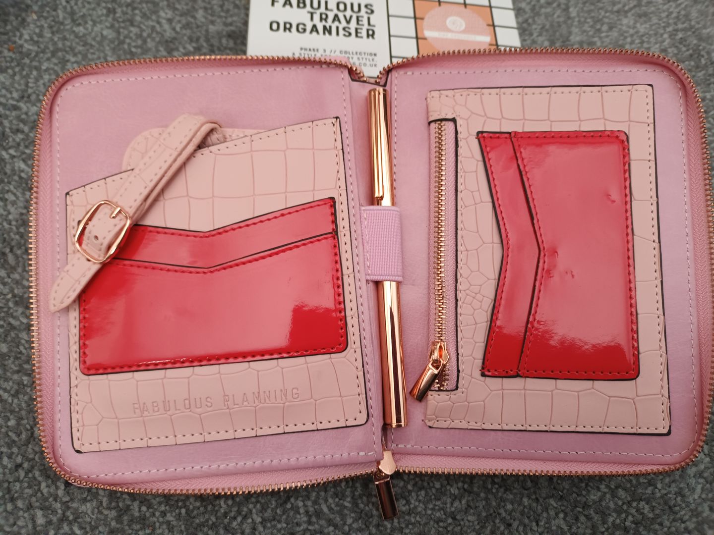 Customer photo review of Pink Crocodile - Travel Organiser