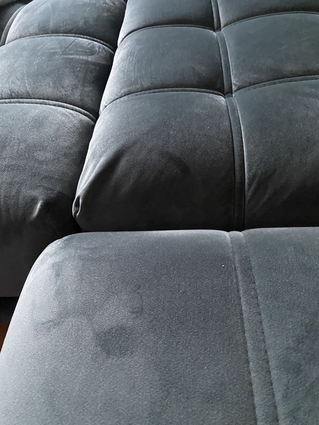 Customer photo review of Coltar extensibil SELVA MINI, sezlong dreapta, stofa catifelata gri - Palladium 15, Gama Premium, cu lada depozitare si tetiere reglabile, 270x173x95 cm