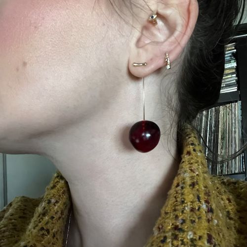 Customer photo review of Faisly™ - Cherry Earrings
