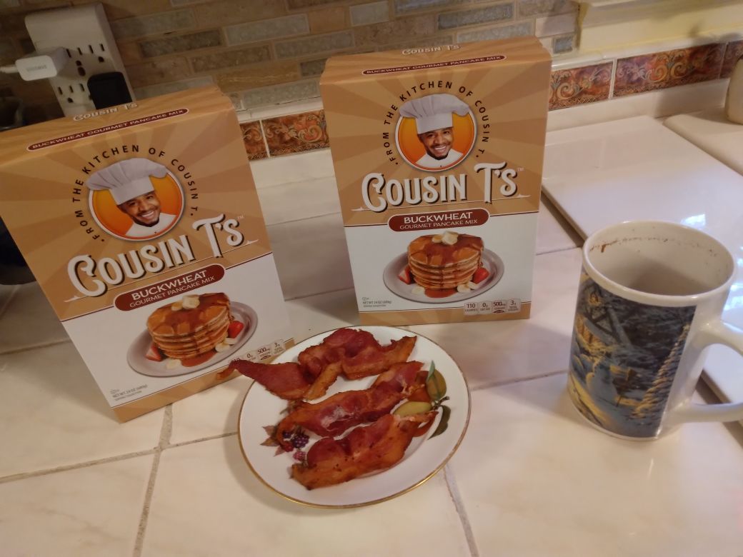 Customer photo review of Cousin T's Buckwheat Gourmet Pancake Mix (2 Pack)