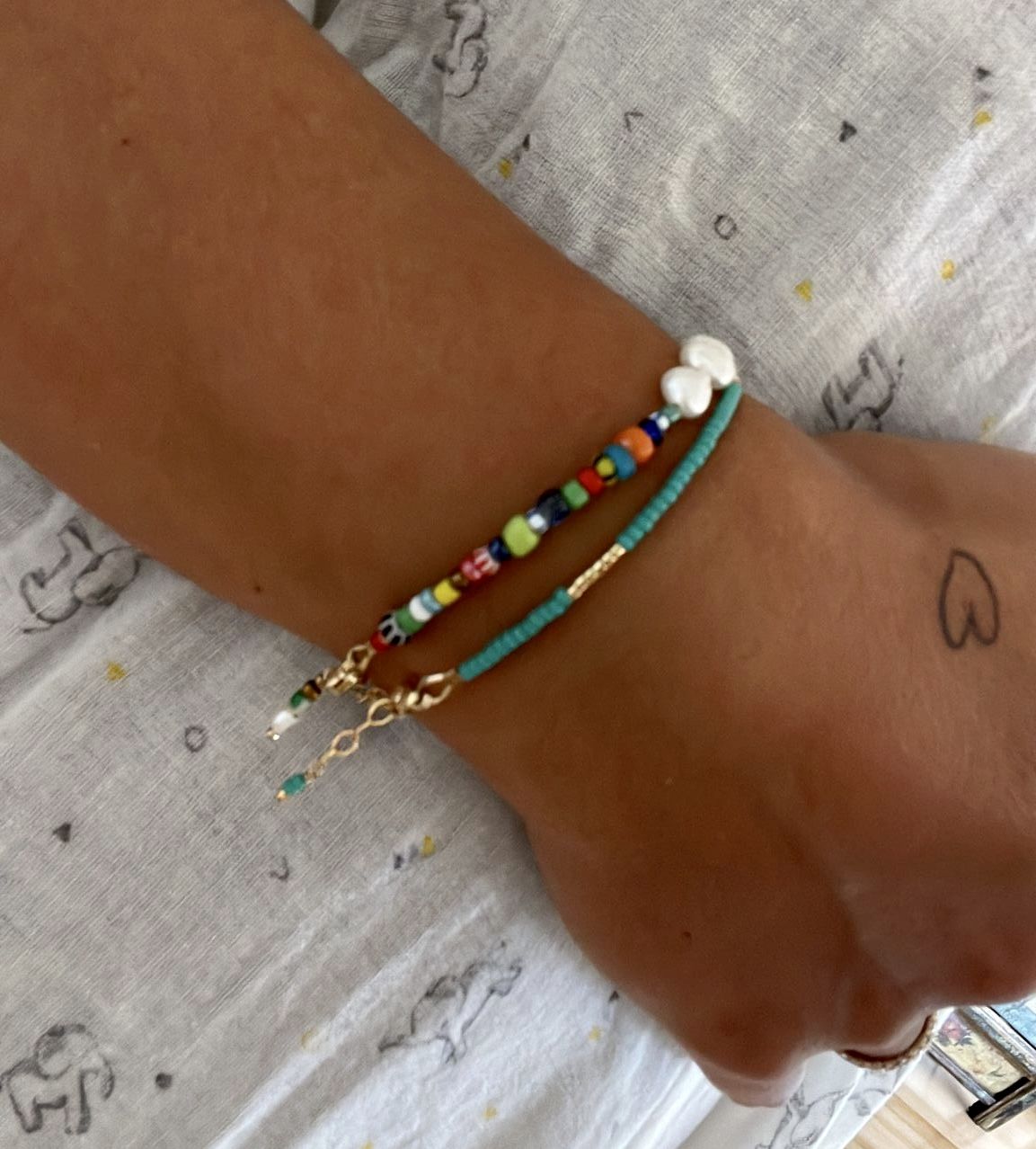 Customer photo review of Beaded Bracelet - Turquoise