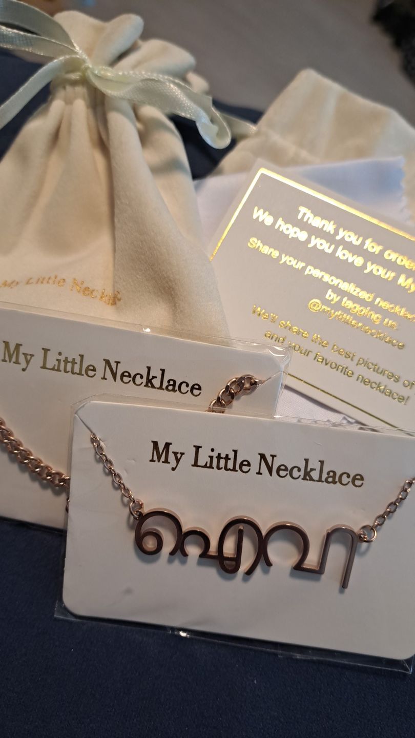 Customer photo review of Personalized Original Name Necklace