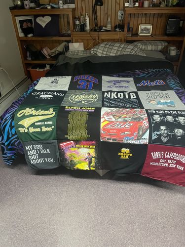 T-shirt quilt featuring new york mets by Christine from NY