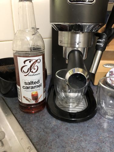 Customer photo review of Salted Caramel Coffee Syrup