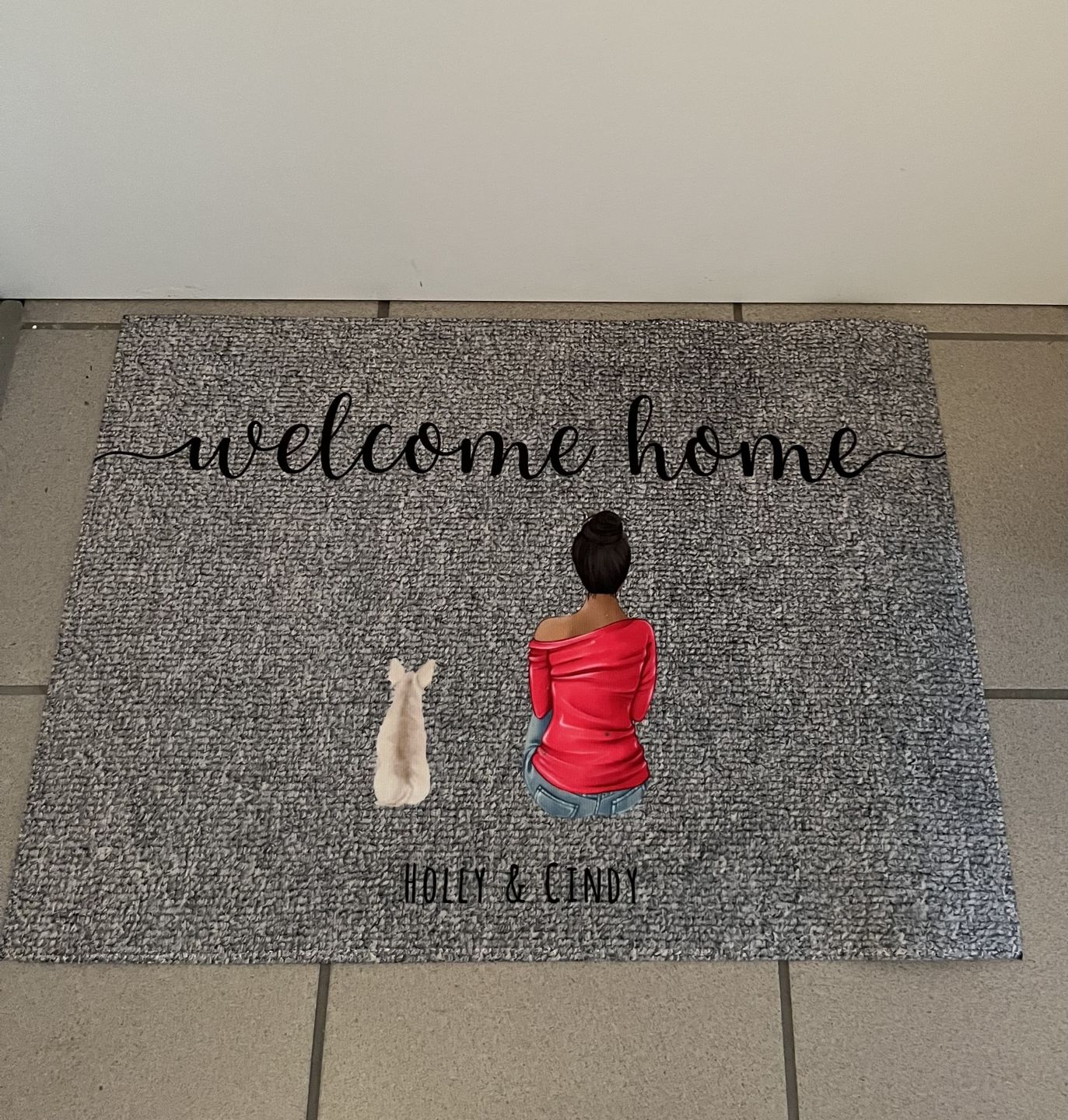 Customer photo review of Meine Familie - Individuelle Fußmatte
