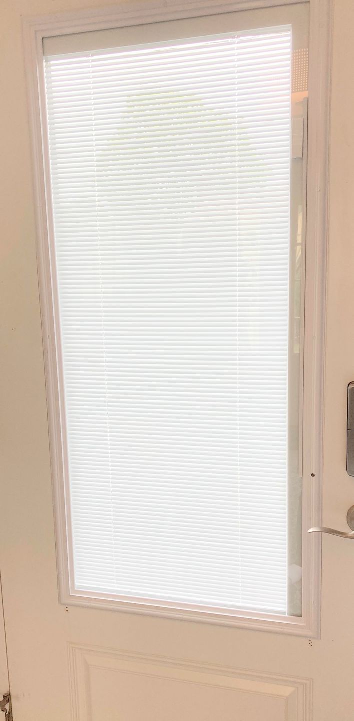 Customer photo review of Raise & Lower Blinds Glass and Frame Kit (3/4 Lite 24" x 50" Frame Size)