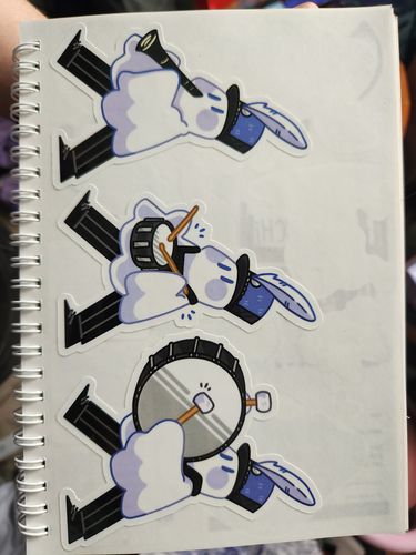 Customer photo review of Ghost Marching Band Stickers