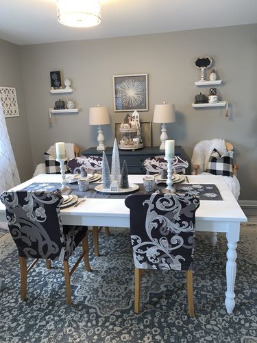 Customer photo review of Stretchable Chair Covers, Premium Black