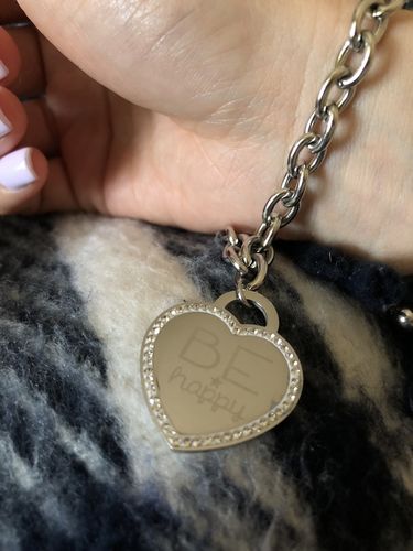 Customer photo review of Bracciale Cuore con frasi