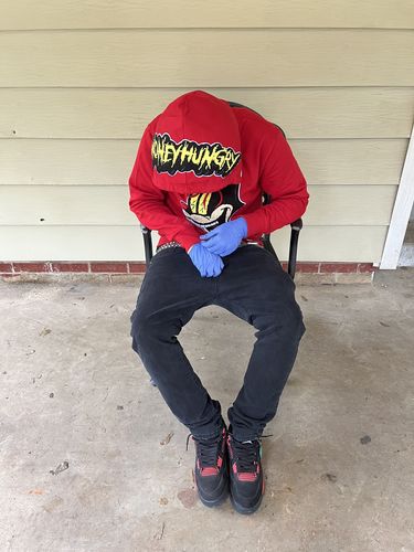 Customer photo review of Men Cash Chenille Hoodie