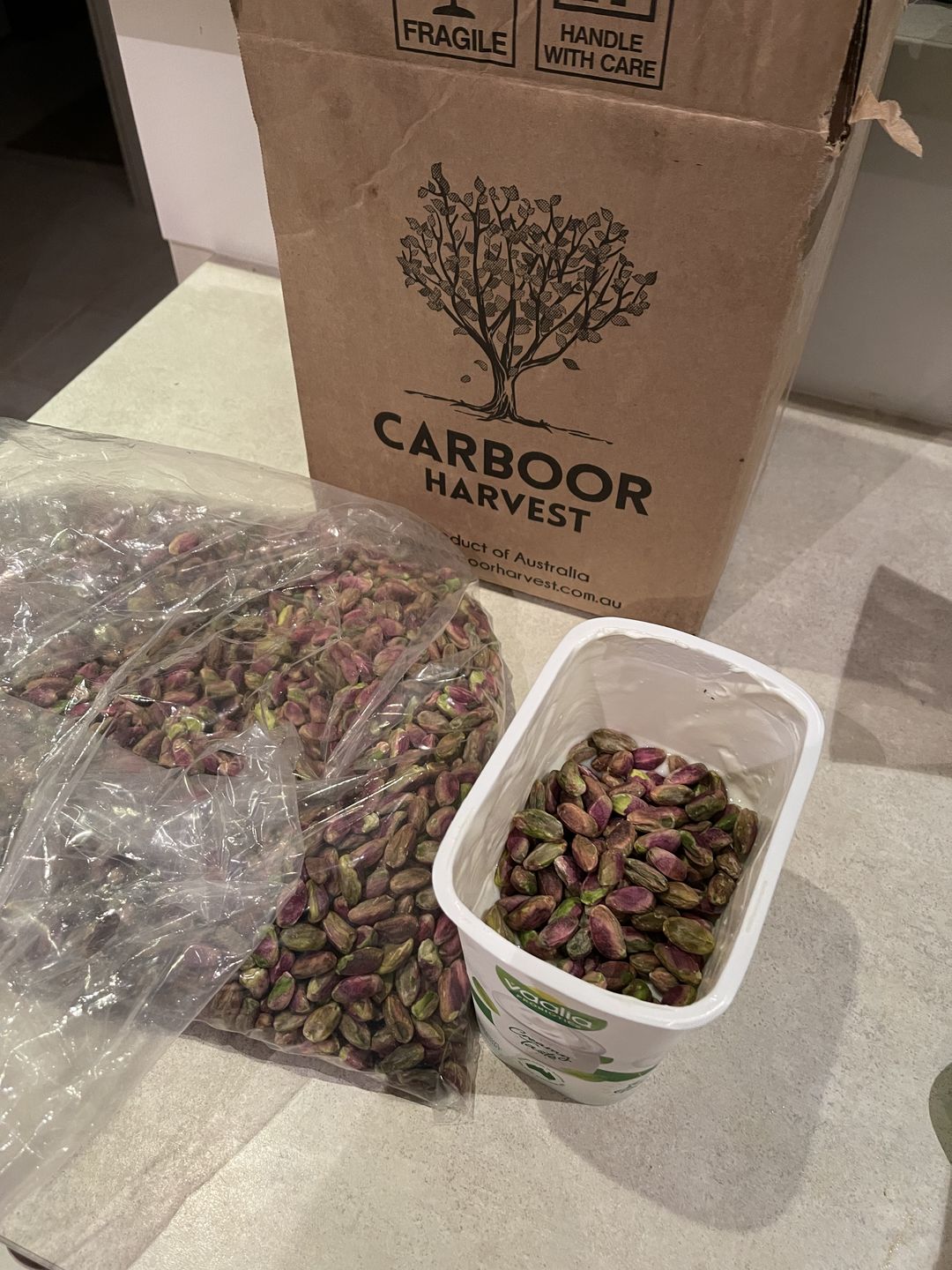 Customer photo review of Natural Australian pistachios