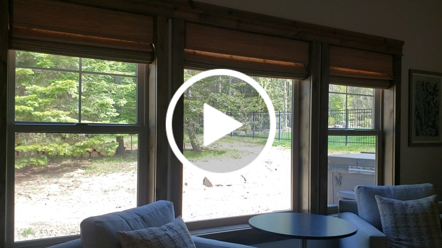 Customer video review of SmartWings Motorized Woven Wood Shades 50%/70%/100% Blackout