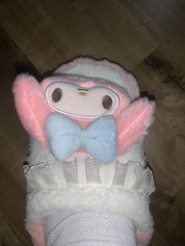 Customer photo review of Kawaii Cartoon Warm Fuzzy Slippers
