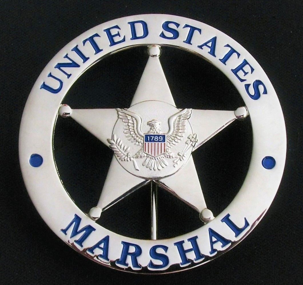 Customer photo review of US Federal Court Law Enforcement MARSHAL Badge Solid Copper Replica Movie Props