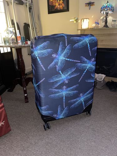 Customer photo review of Dragonfly Hand Drawn Style Print Luggage Cover