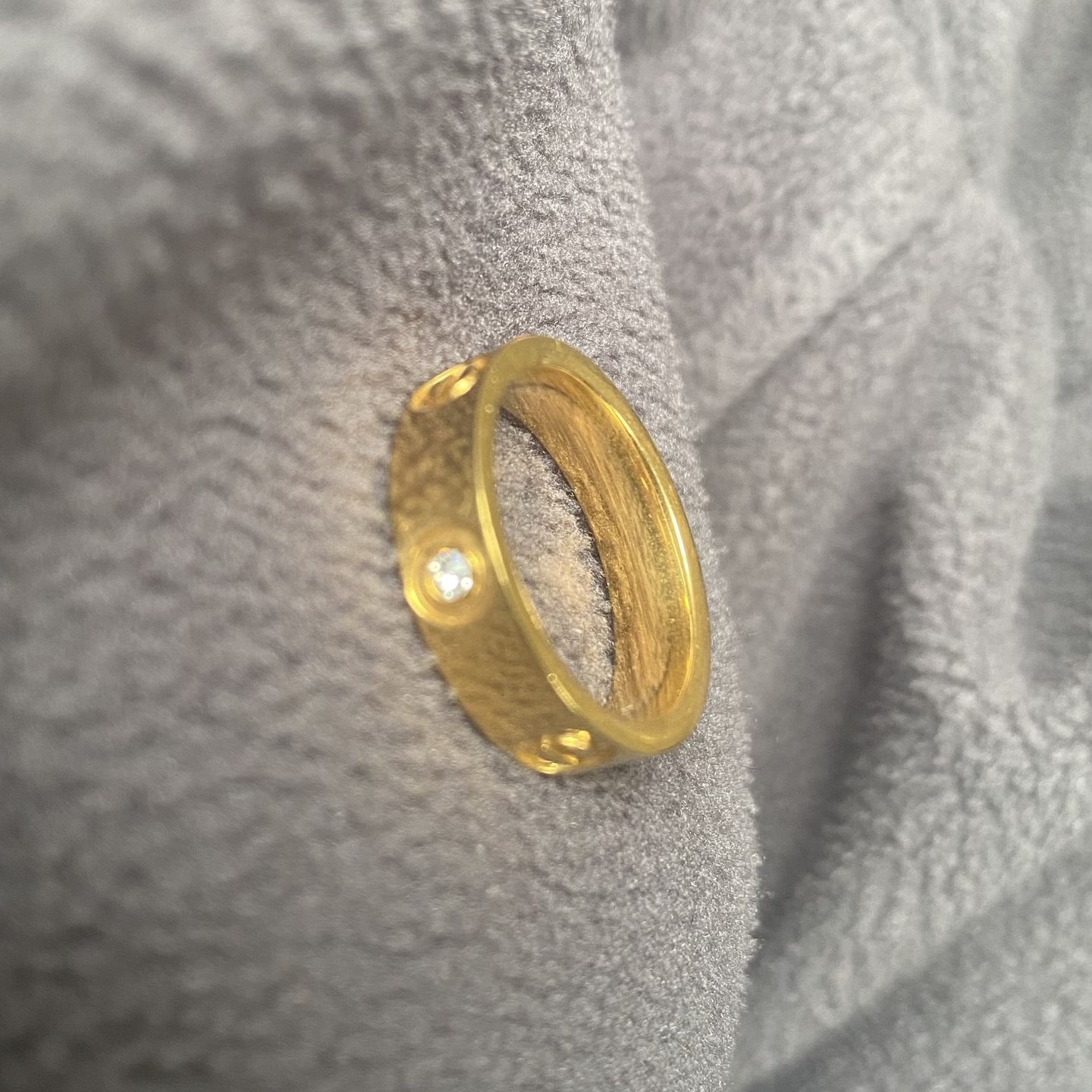 Customer photo review of Classic Stacking Cartier Ring in Yellow Gold