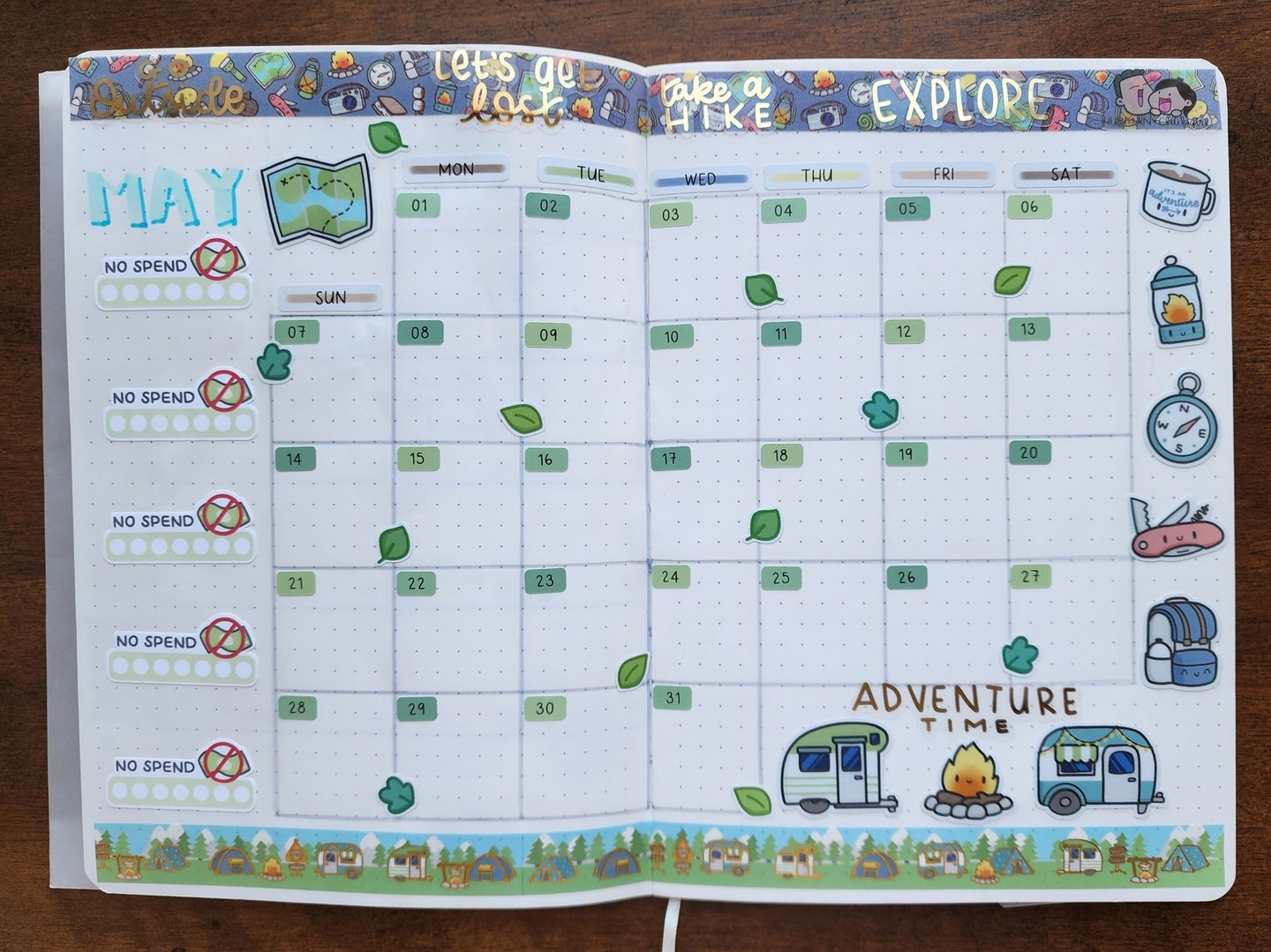 Customer photo review of No Spend Tracker Planner Stickers