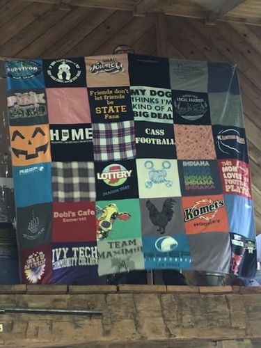 T-shirt quilt featuring cass football by Amber from IN