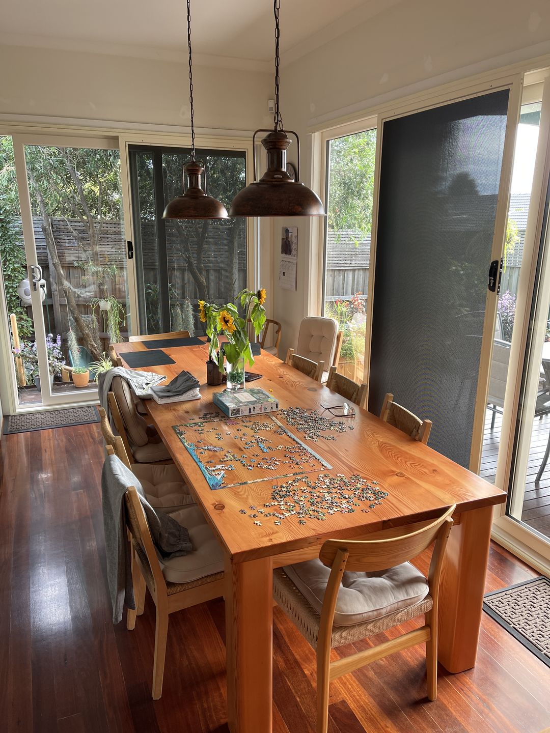 Customer photo review of Industrial Rusty Dome Pendant Light