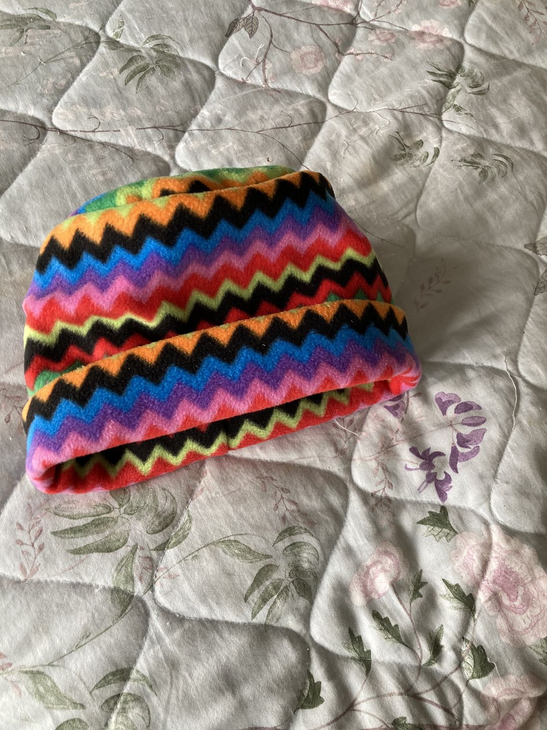 Customer photo review of Multicoloured Zig Zag Anti Pill Polar Fleece