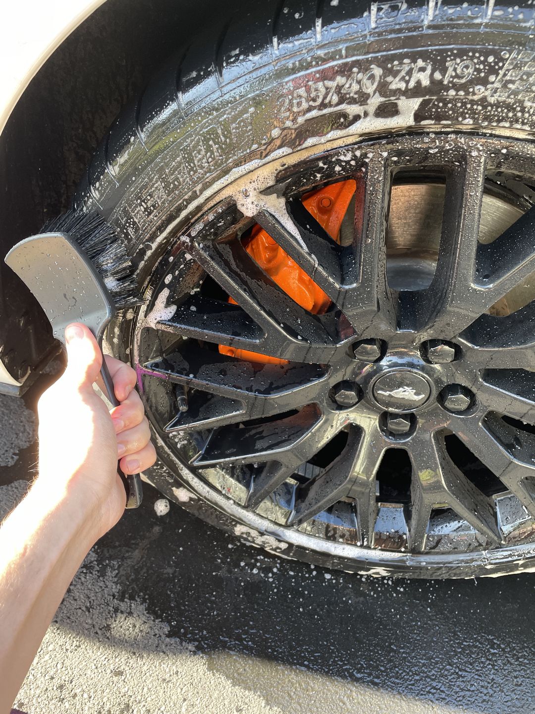Customer photo review of Stiff Bristle Tire Brush